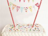 Happy Birthday Pennant Banner Cake topper Amazon Com Mini Happy Birthday Cake Bunting Banner Cake