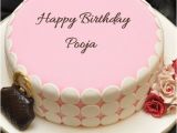 Happy Birthday Pooja Quotes Pink Birthday Cake for Pooja