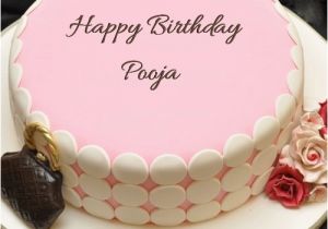 Happy Birthday Pooja Quotes Pink Birthday Cake for Pooja