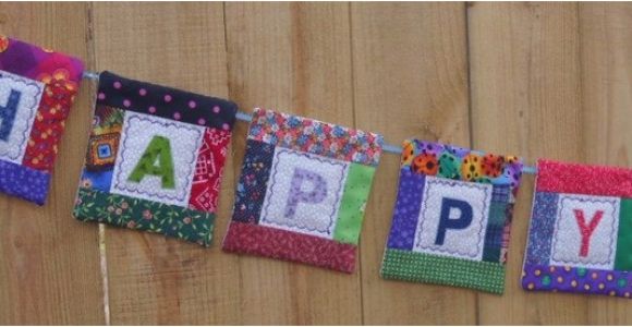 Happy Birthday Quilt Banner A Happy Birthday Quilt Banner Small Quilting Projects