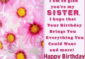 Happy Birthday Quote for A Sister Dear Sister Happy Birthday Quote Wallpaper