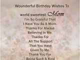 Happy Birthday Quote for Mom Dear Mother Wonderful Birthday Wishes to World Sweetest