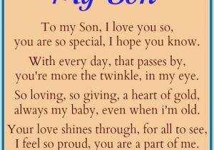 Happy Birthday Quote for My son Dear son Quotes Quotesgram