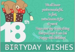 Happy Birthday Quotes 18 Year Old 18th Birthday Wishes for son From Mom Luxury Many More