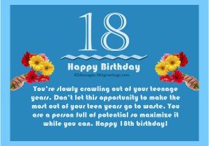 Happy Birthday Quotes 18 Year Old 18th Birthday Wishes Messages and Greetings Birthday