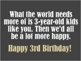 Happy Birthday Quotes for 3 Year Old 3rd Birthday Messages and Poems to Write In A Card Holidappy