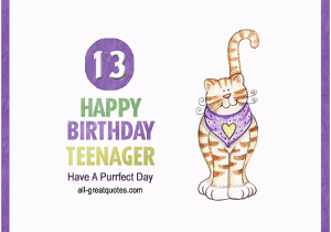 Happy Birthday Quotes for A Teenager Happy Birthday Teenager Have A Purrfect Day