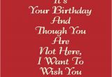 Happy Birthday Quotes for Deceased Mom Items Similar to Happy Birthday Card to A Deceased Mom