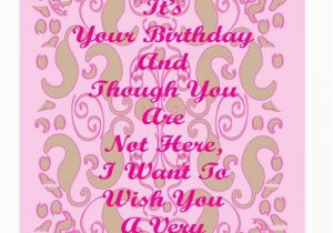 Happy Birthday Quotes for Deceased Mother Items Similar to Happy Birthday Card to A Deceased Mom On Etsy