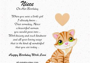 Happy Birthday Quotes for My Little Niece Birthday Card for Niece Quotes Quotesgram