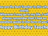 Happy Birthday Quotes for My Teacher Happy Birthday Teacher Wishes Quotes 2happybirthday