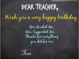 Happy Birthday Quotes for Professor Birthday Wishes for Teacher
