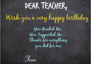Happy Birthday Quotes for Professor Birthday Wishes for Teacher