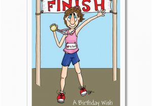 Happy Birthday Quotes for Runners Runner Birthday Card Woman Runner Marathon Runner Jogging