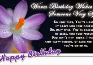Happy Birthday Quotes for someone Very Special Warm Birthday Wishes for someone Very Special Wishes