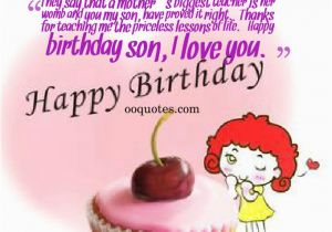 Happy Birthday Quotes for son From Mom Happy Birthday son Funny Quotes Quotesgram