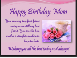 Happy Birthday Quotes From Mom to Daughter Happy Birthday Mom Quotes From son and Daughter Image