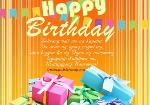 Happy Birthday Quotes Tagalog Tagalog Birthday Greetings for Sister 365greetings Com