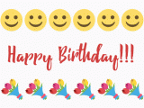 Happy Birthday Quotes with Emojis Happy Birthday Emoji Gif Cards to Share with Friends