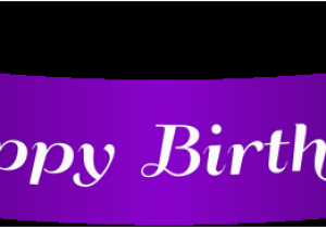Happy Birthday Ribbon Banner Clipart Happy Birthday Purple Banner Png Clip Art Gallery