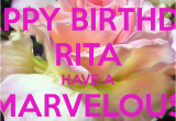 Happy Birthday Rita Quotes Happy Birthday Rita Have A Marvelous Day Poster Kay Kay