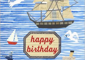 Happy Birthday Sailor Quotes Happy Birthday Nautical Scene Greeting Card Paste