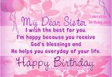 Happy Birthday Sister Christian Quotes Happy Birthday My Dear Sister Christian Card Christian