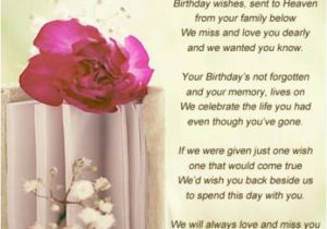 Happy Birthday Sister In Heaven Quotes Happy Birthday In Heaven Poetry for Daughter