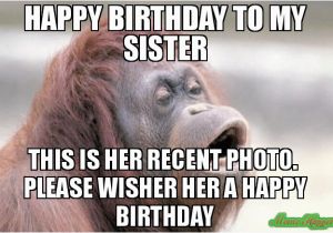 Happy Birthday Sister Sarcastic Quotes 20 Hilarious Birthday Memes for Your Sister Sayingimages Com