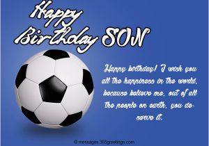 Happy Birthday soccer Quotes Birthday Wishes for son 365greetings Com