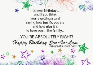 Happy Birthday son N Law Quotes Happy Birthday Quotes for son In Law Image Quotes at