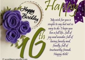 Happy Birthday Sweet Sixteen Quotes 16th Birthday Wishes Messages and Greetings Wordings