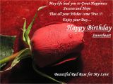 Happy Birthday Sweetheart Quotes Red Rose for My Love Wife Sweetheart Birthday Wishes