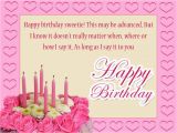 Happy Birthday Sweetie Quotes Advance Birthday Wishes Wishes Greetings Pictures