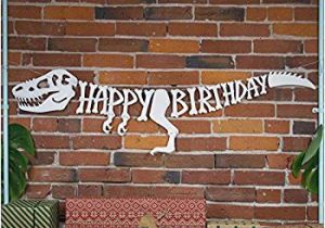 Happy Birthday T Rex Banner Amazon Com 3d Dinosaur Happy Birthday Banner Dinosaur