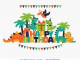 Happy Birthday T Rex Banner Dinosaur Birthday Images Stock Photos Vectors