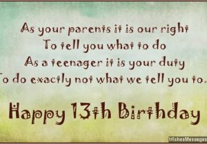 Happy Birthday Teenager Quotes 13th Birthday Wishes for son or Daughter Wishesmessages Com