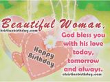Happy Birthday to A Beautiful Woman Quotes Christian Birthday Free Cards 2017