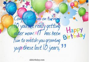 Happy Birthday to My 10 Year Old son Quotes 10 Year Old Birthday Quotes Quotesgram