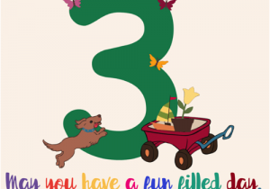 Happy Birthday to My 3 Year Old Daughter Quotes On Your 3rd Birthday Free for Kids Ecards Greeting Cards