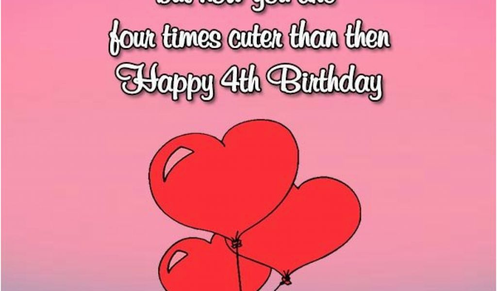 Happy Birthday to My 4 Year Old Daughter Quotes 4th Birthday Wishes and Greetings Occasions