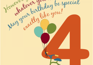 Happy Birthday to My 4 Year Old Daughter Quotes for A Special 4 Year Old Free for Kids Ecards Greeting