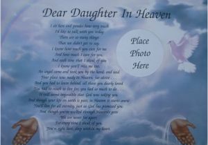 Happy Birthday to My Daughter In Heaven Quotes Dear Daughter In Heaven Memorial Verse Poem Lovely Gift