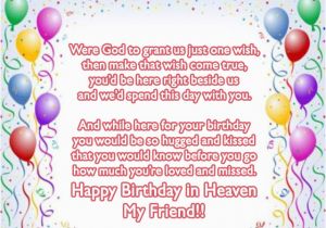 Happy Birthday to My Friend In Heaven Quotes Happy Birthday In Heaven Wishes Quotes Images