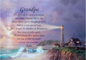 Happy Birthday to My Grandpa In Heaven Quotes Grandpa Personalized Poem Father 39 S Day Gift Husband Wife