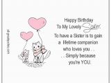 Happy Birthday to My Lovely Sister Quotes Happy Birthday to My Lovely Sister Heart Flower Card
