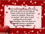 Happy Birthday to My Other Half Quotes Romantic Birthday Wishes for Fiance Male