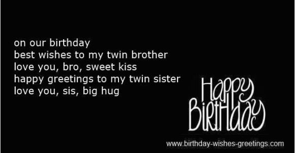 Happy Birthday to My Twin Brother Quotes Happy Birthday Quotes for Twins Brother and Sister Image