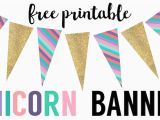 Happy Birthday Unicorn Banner Free Unicorn Birthday Banner Free Printable Paper Trail Design