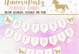 Happy Birthday Unicorn Banner Free Unicorn Party Banner Editable Printable Unicorn Birthday